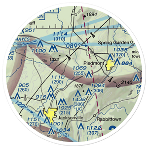 Hickory Grove STOLport (US-0064) VFR Sectional Sticker (20 mile)