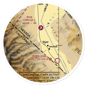 Alaki Hot Springs (US-0055) VFR Sectional Sticker (20 mile)