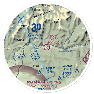 Byrd's Backcountry Airstrip (51AR) VFR Sectional Sticker (20 mile)