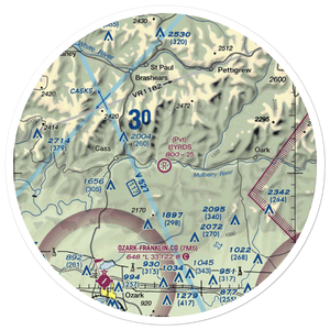 Byrd's Backcountry Airstrip (51AR) VFR Sectional Sticker (30 mile)
