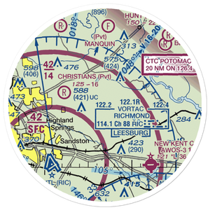 Wharton Field (US-0036) VFR Sectional Sticker (20 mile)