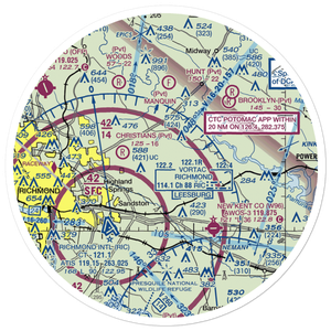 Wharton Field (US-0036) VFR Sectional Sticker (30 mile)