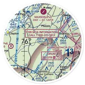 Tims Angus Farm Airport (US-0026) VFR Sectional Sticker (20 mile)