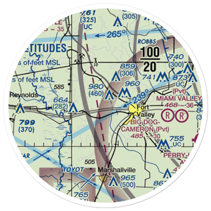 Webb & Shepard Farm Airport (US-0023) VFR Sectional Sticker (20 mile)
