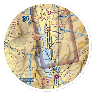 Cascade Reservoir Private Strip (US-0011) VFR Sectional Sticker (30 mile)