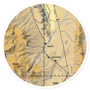 Flying M Ranch Airstrip (US-0001) VFR Sectional Sticker (20 mile)