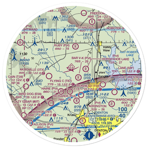 Maxwell Field (TX96) VFR Sectional Sticker (30 mile)