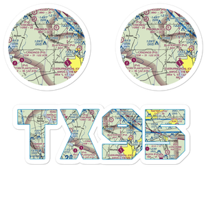 Coppenger Farm Airport (TX95) VFR Sectional Sticker Pack