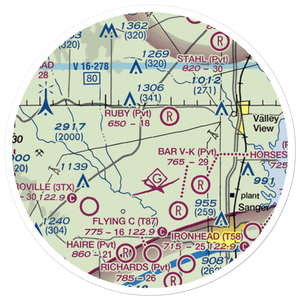 Flying D Ranch Airport (TX94) VFR Sectional Sticker (20 mile)