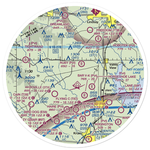Flying D Ranch Airport (TX94) VFR Sectional Sticker (30 mile)