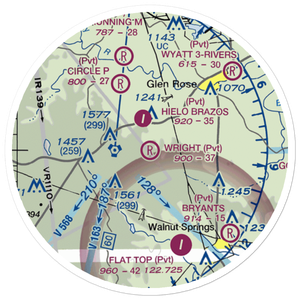Wright Ranch Airport (TX93) VFR Sectional Sticker (20 mile)