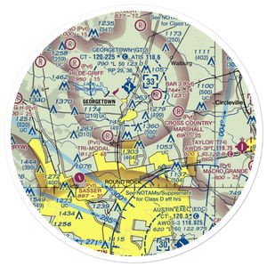 Green Airport (TX92) VFR Sectional Sticker (30 mile)