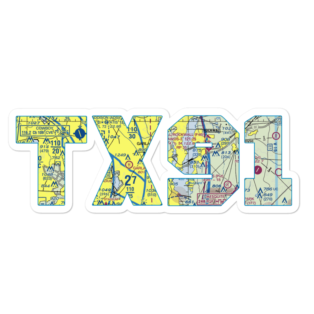 Madeira Airpark (TX91) VFR Sectional Sticker 