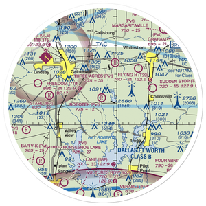 Robotek Airport (TX81) VFR Sectional Sticker (30 mile)