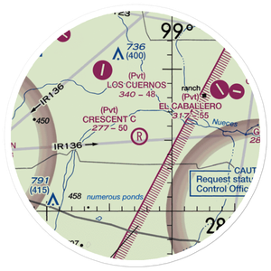 Crescent C Ranch Airport (TX79) VFR Sectional Sticker (20 mile)