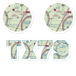 Crescent C Ranch Airport (TX79) VFR Sectional Sticker Pack