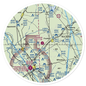 Sandbur Ranches Private Airport (TX75) VFR Sectional Sticker (30 mile)