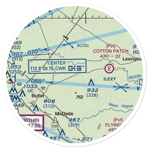 Wood Triple D Airport (TX72) VFR Sectional Sticker (20 mile)