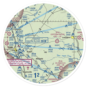 Wood Triple D Airport (TX72) VFR Sectional Sticker (30 mile)