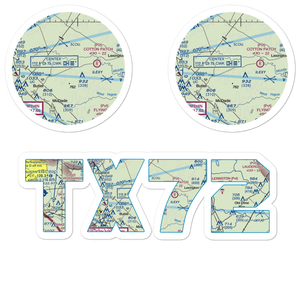 Wood Triple D Airport (TX72) VFR Sectional Sticker Pack
