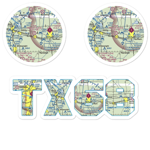 Parker Place Airport (TX68) VFR Sectional Sticker Pack