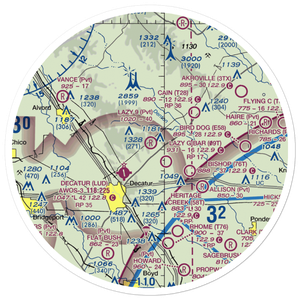 Lazy 9 Ranch Airport (TX64) VFR Sectional Sticker (30 mile)