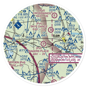 Baker's Place Airport (TX61) VFR Sectional Sticker (20 mile)