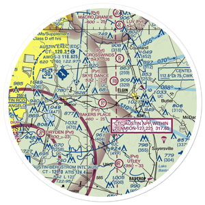 Baker's Place Airport (TX61) VFR Sectional Sticker (30 mile)