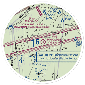 Douglass Ranch Airport (TX56) VFR Sectional Sticker (20 mile)