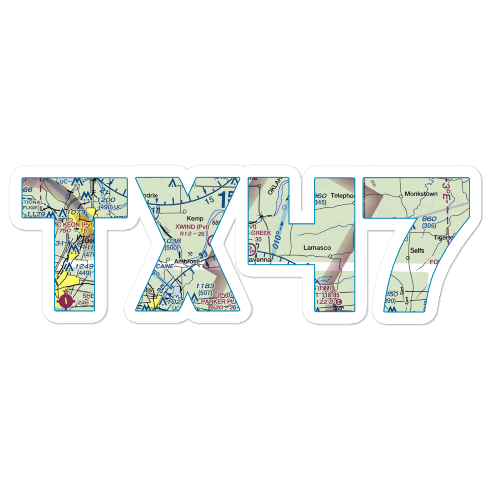 Sandy Creek Ranch Airfield (TX47) VFR Sectional Sticker 