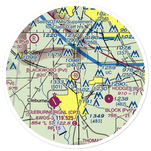 Blackwood Airpark (TX46) VFR Sectional Sticker (20 mile)