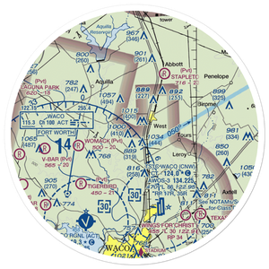 Hawkeye Hunting Club Airport (TX45) VFR Sectional Sticker (30 mile)
