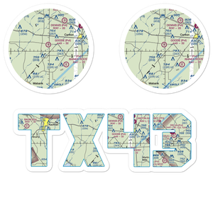 Goode Field (TX43) VFR Sectional Sticker Pack