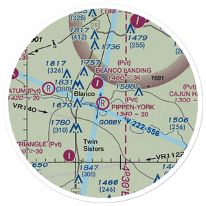 Pippen-York Ranch Airport (TX41) VFR Sectional Sticker (20 mile)