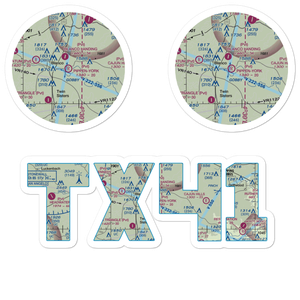 Pippen-York Ranch Airport (TX41) VFR Sectional Sticker Pack