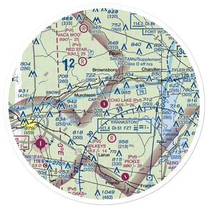 Echo Lake Airport (TX40) VFR Sectional Sticker (30 mile)