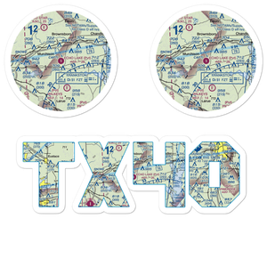 Echo Lake Airport (TX40) VFR Sectional Sticker Pack
