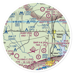 Ruby Field (TX39) VFR Sectional Sticker (20 mile)