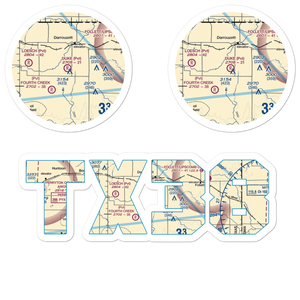 Duke Ranch Airport (TX38) VFR Sectional Sticker Pack