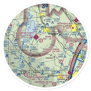 Flying S Ranch Airport (TX37) VFR Sectional Sticker (30 mile)
