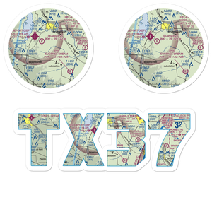 Flying S Ranch Airport (TX37) VFR Sectional Sticker Pack