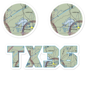 Green Ranch Airport (TX36) VFR Sectional Sticker Pack
