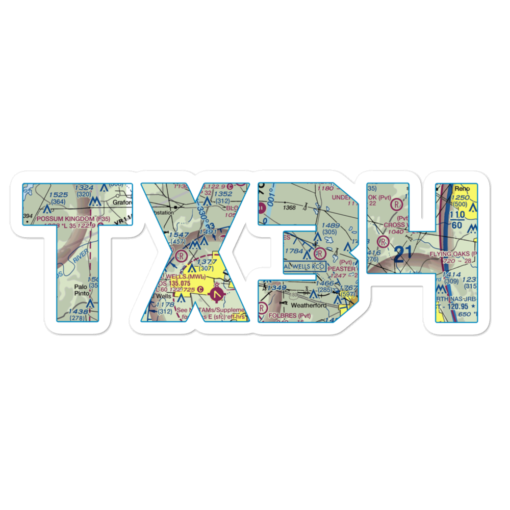 Windy Tales Airport (TX34) VFR Sectional Sticker 