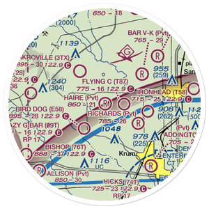 Haire Airport (TX33) VFR Sectional Sticker (20 mile)