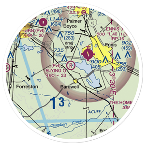Flying O Airport (TX29) VFR Sectional Sticker (20 mile)