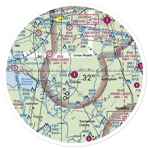 Lochridge Ranch Airport (TX25) VFR Sectional Sticker (30 mile)
