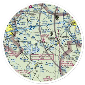 Oaks Airport (TX24) VFR Sectional Sticker (30 mile)