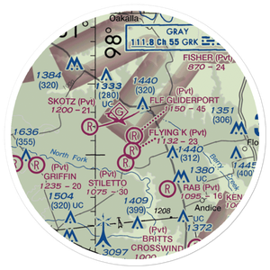 Flf Gliderport (TX23) VFR Sectional Sticker (20 mile)