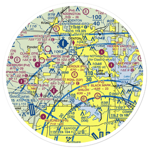 Leroux Airport (TX22) VFR Sectional Sticker (30 mile)