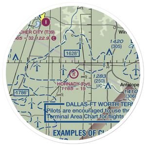 Hornady Ranch Airport (TX21) VFR Sectional Sticker (20 mile)